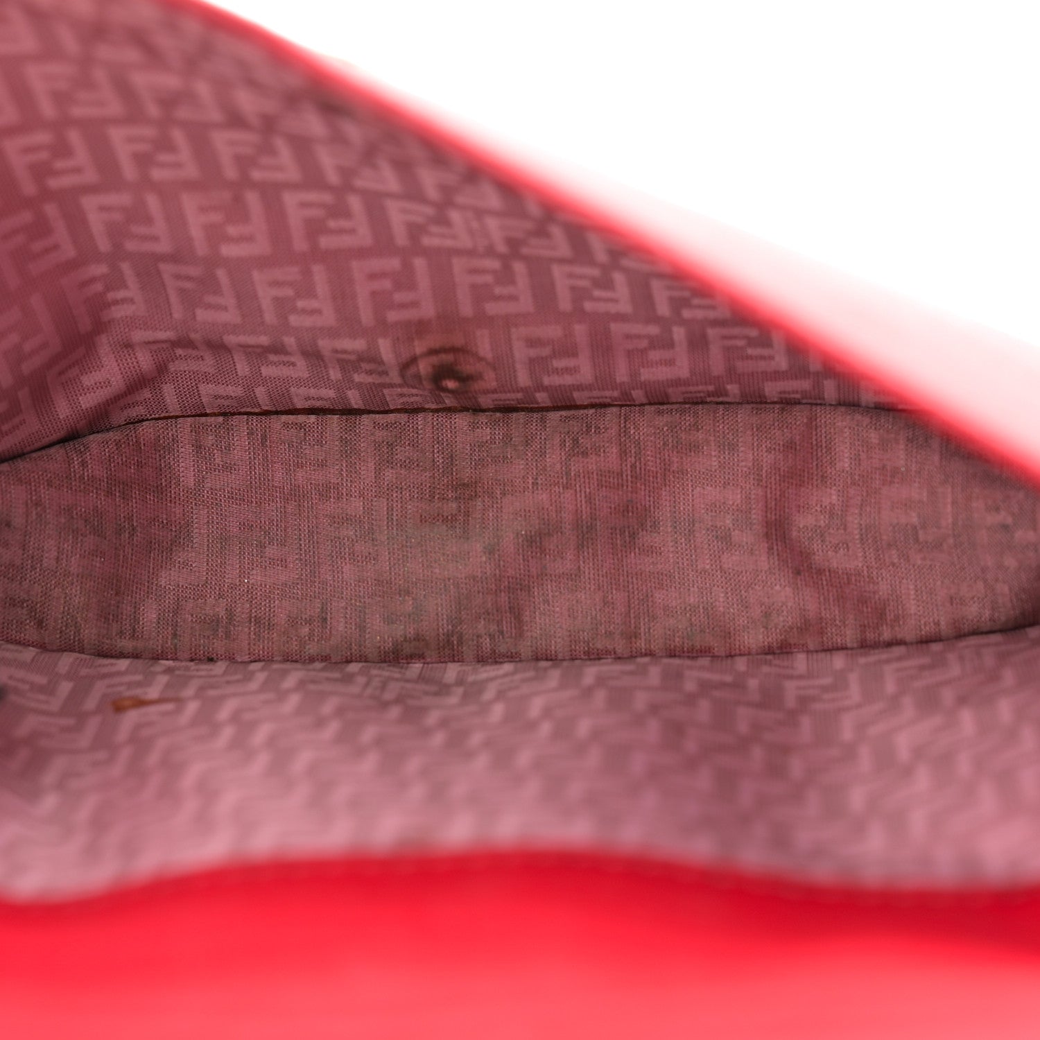 Fendi Nappa Logo Embossed Long Wallet on Chain Rosso 6 of 19