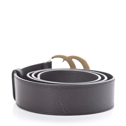 Gucci Textured Dollar Calfskin Double G 40mm Belt 100 40 Dark Cocoa 3 of 6