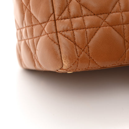 Christian Dior Lambskin Cannage Medium Lady Dior Tan 15 of 16