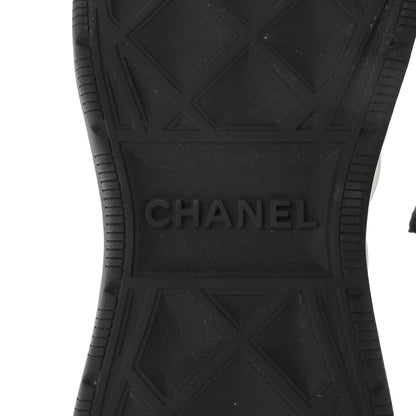 Chanel Velvet Calfskin Mixed Fibers CC Sneakers 38.5 Black 8 of 9