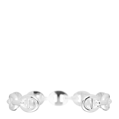 Hermes Sterling Silver MM Chaine d'Ancre Enchainee Cuff Bracelet SH 3 of 5