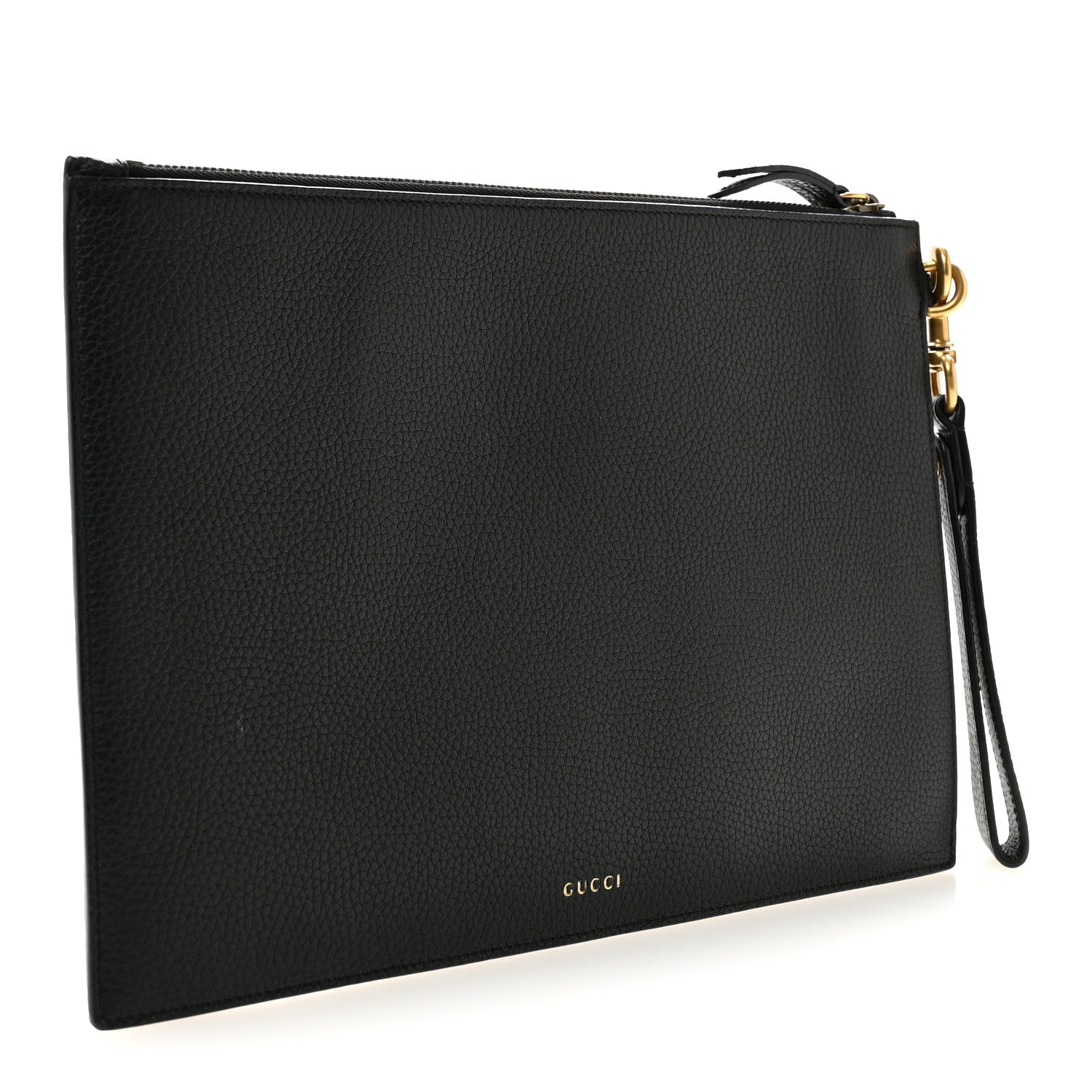 Gucci Calfskin Chinese Dragon Embroidered Zip Wristlet Pouch Multicolor Black 3 of 8