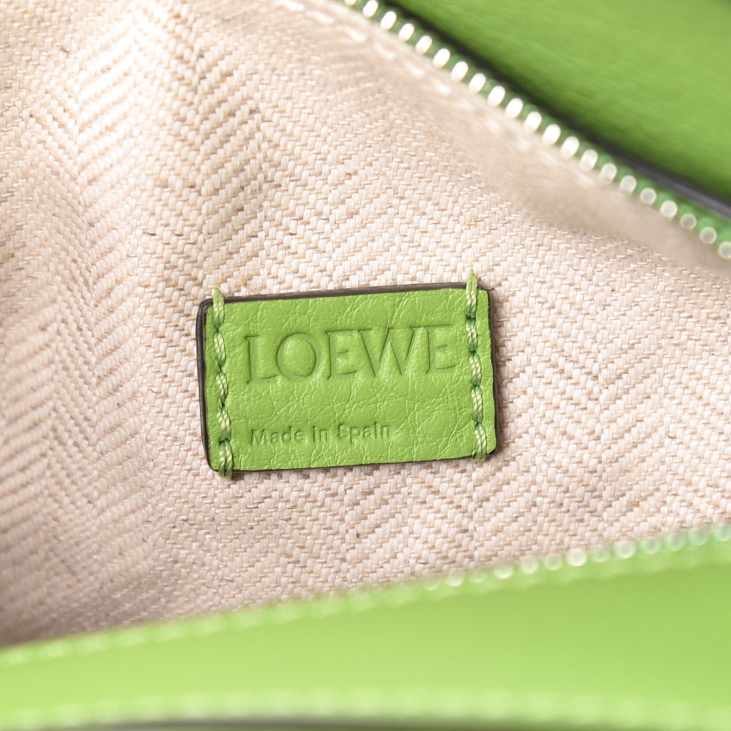 Loewe Calfskin Mini Puzzle Bag Green 6 of 10