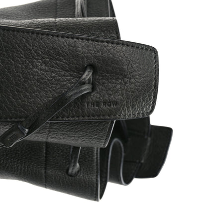 The Row Grained Calfskin Drawstring Pouch Black 7 of 9