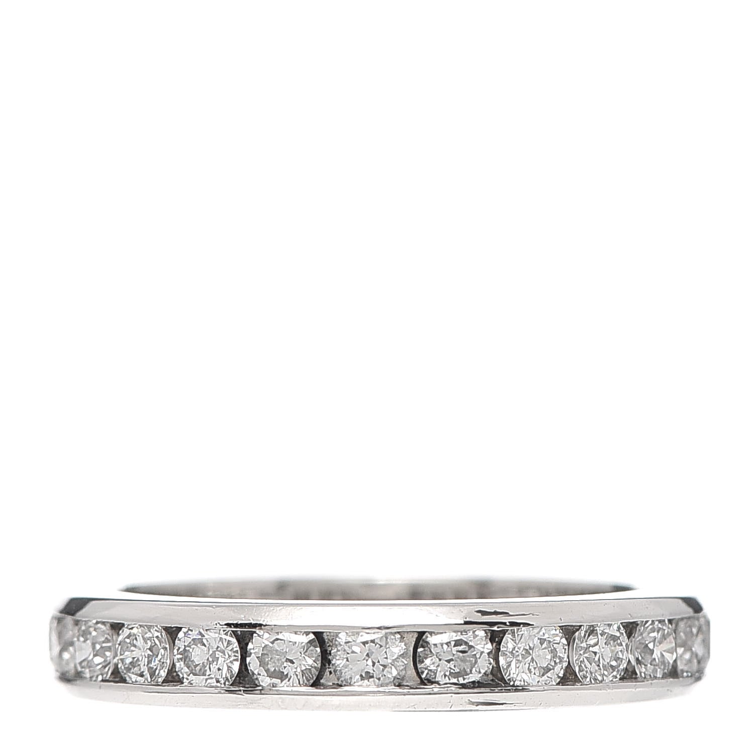 Tiffany Platinum Diamond 3mm Wedding Band Ring 48 4.5 3 of 5