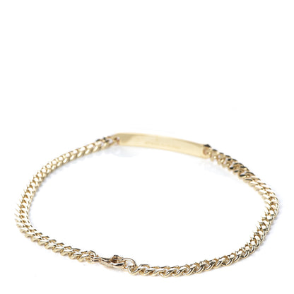 Tiffany 18K Yellow Gold Diamond Micro Link ID Chain Bracelet 3 of 5