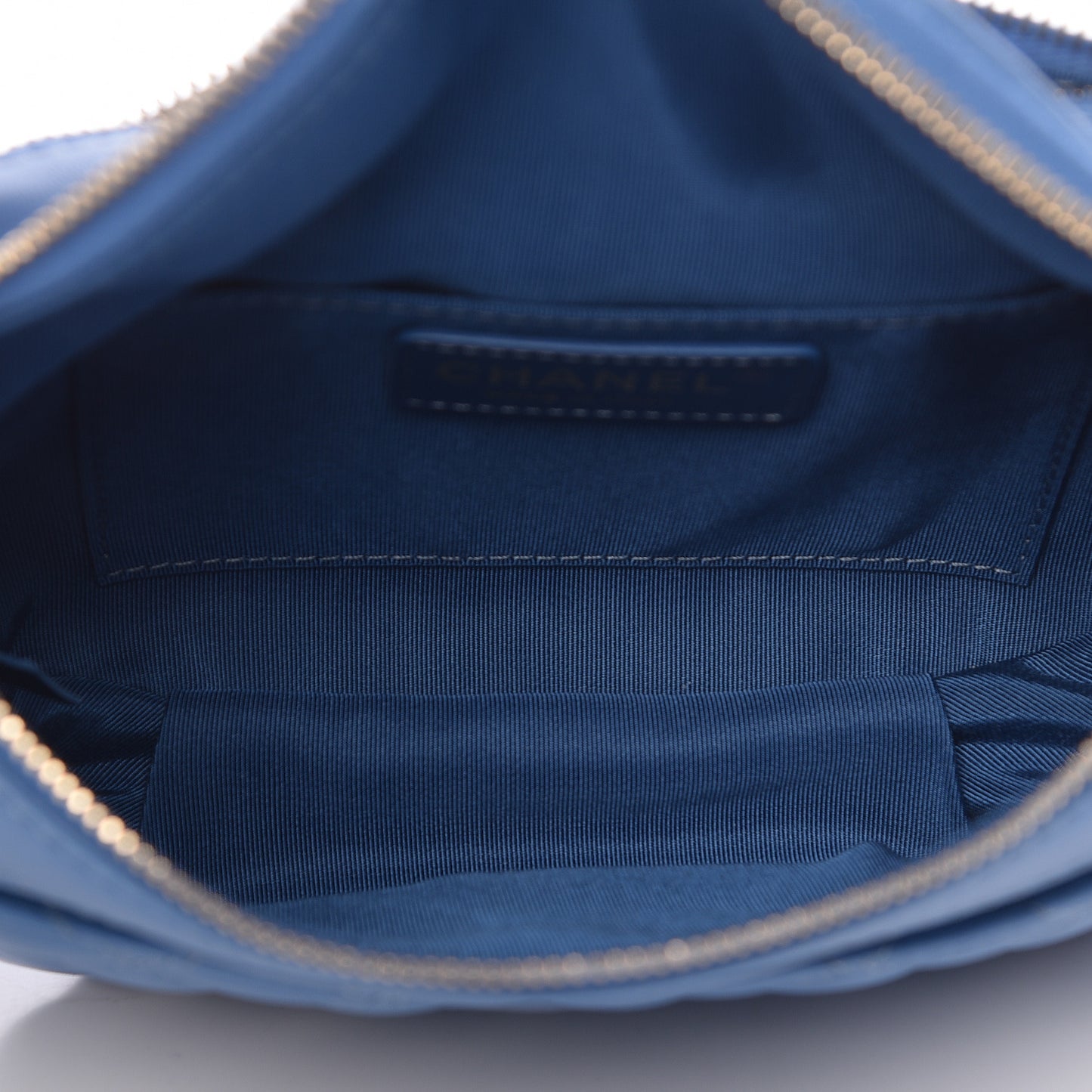 Lambskin Quilted Bi Waist Bag Fanny Pack Blue