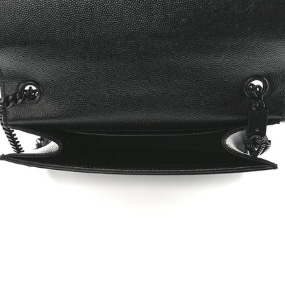 Saint Laurent Grain De Poudre Small Monogram Kate Satchel Black 5 of 15