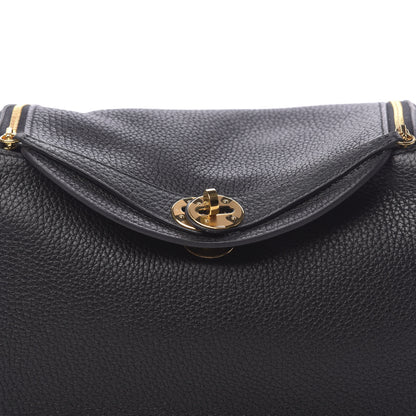 Hermes Taurillon Clemence Lindy 26 Black 8 of 11