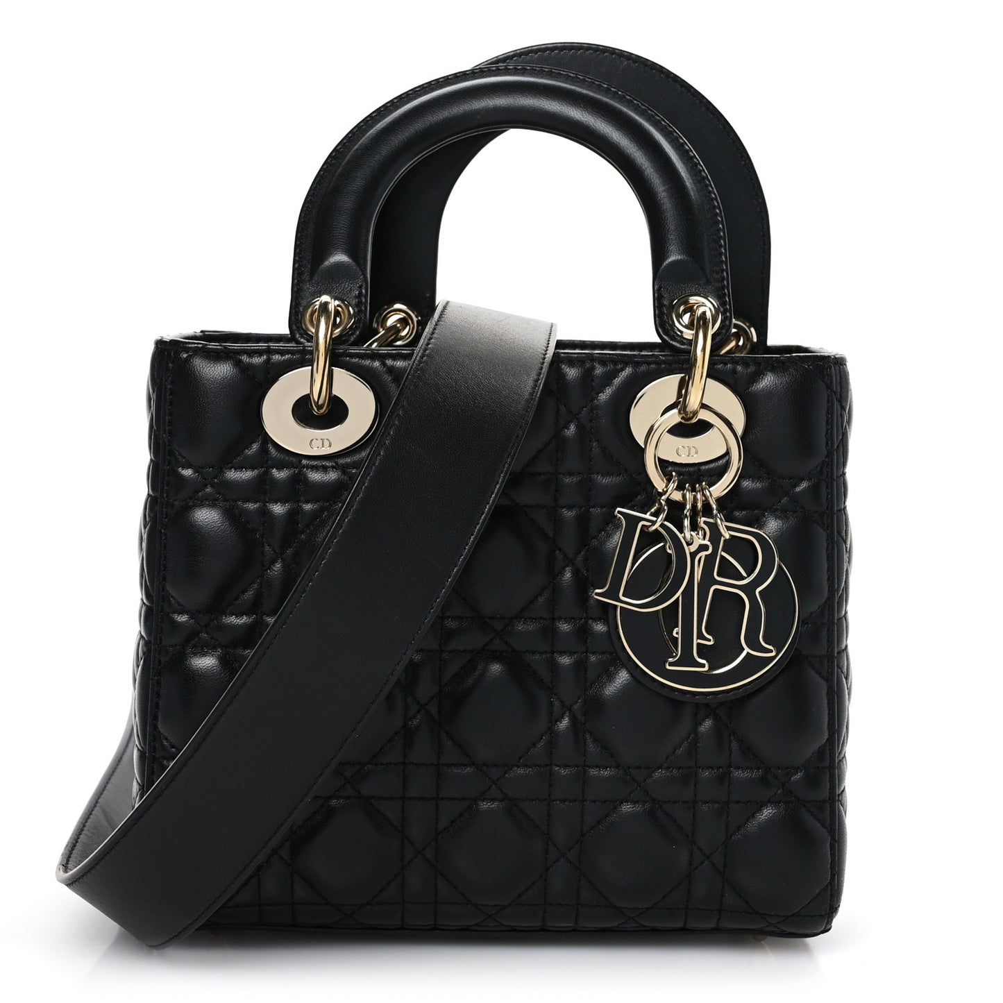 Lambskin Cannage Small My ABCDior Lady Dior Black