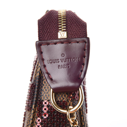 Louis Vuitton Damier Paillettes Mini Pochette Accessories Red 6 of 8
