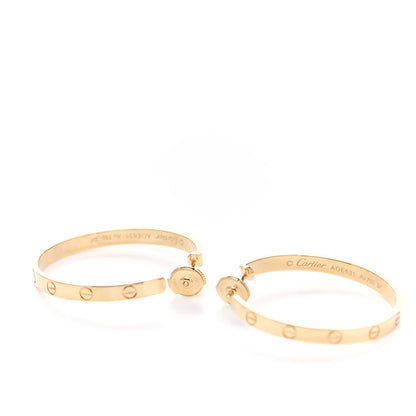 Cartier 18K Yellow Gold Large LOVE Hoop Earrings 3 of 4