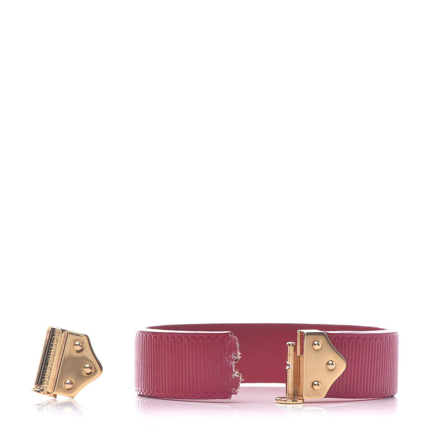 Louis Vuitton Patent Calfskin Embossed Spirit Bracelet 17 Rose Indien 7 of 12