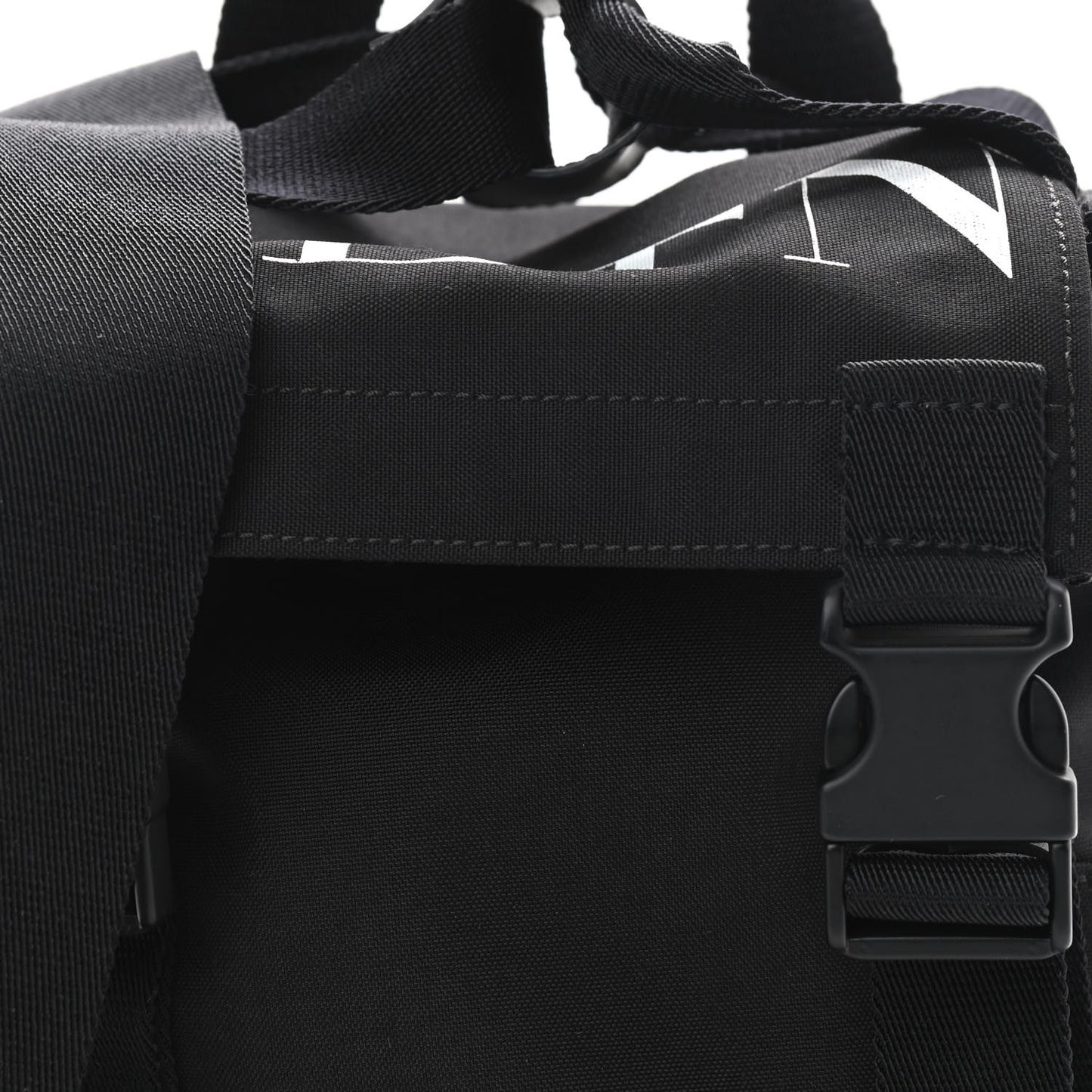 Canvas VLTN Print Crossbody Black