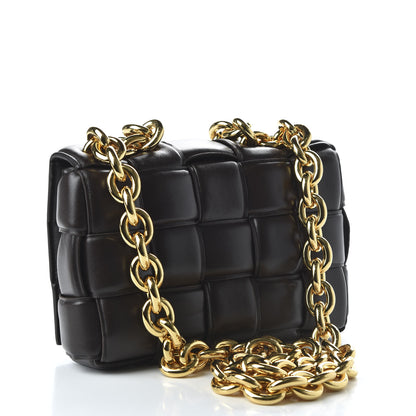Bottega Veneta Lambskin Maxi Intreccio Padded Chain Cassette Crossbody Bag Black 3 of 9