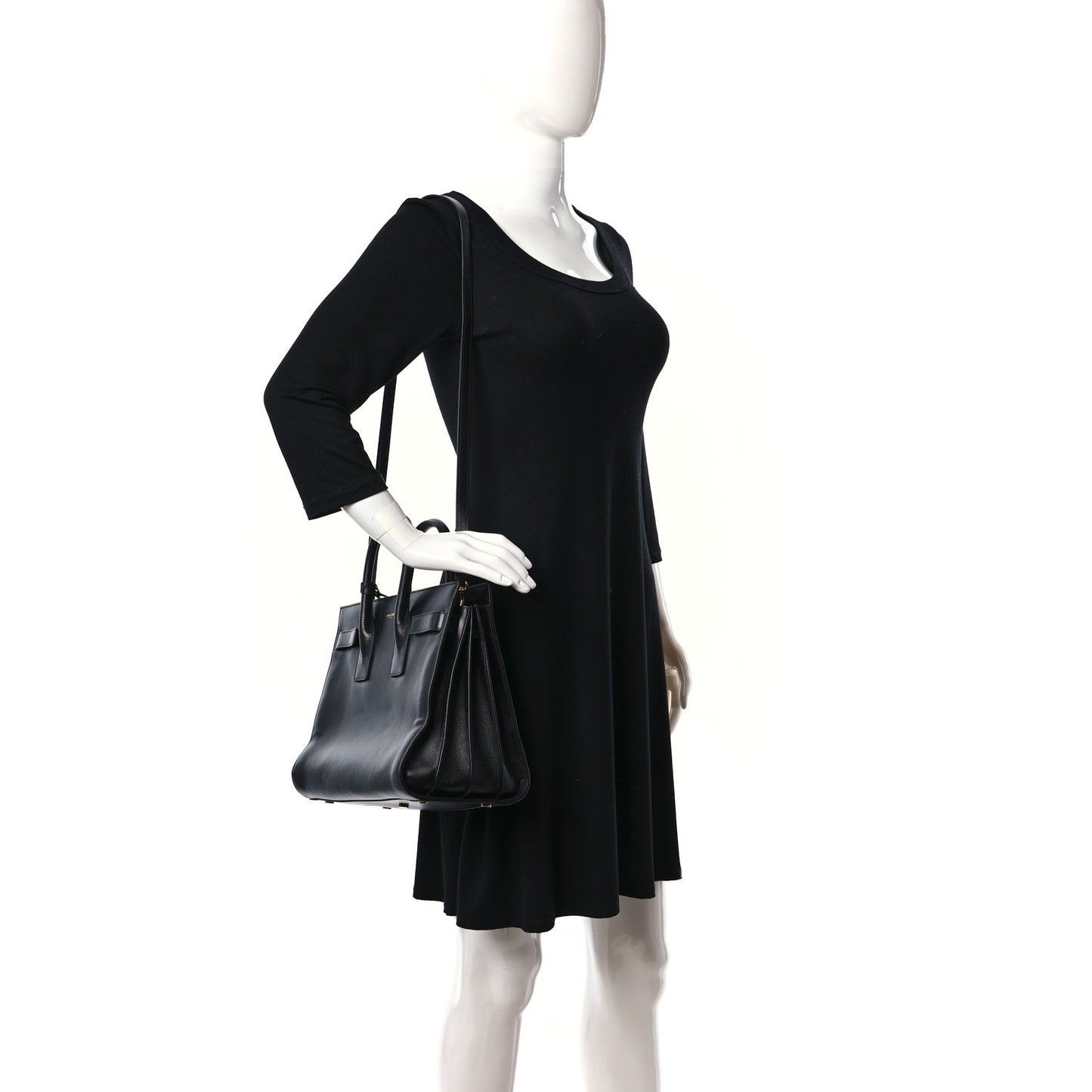 Smooth Calfskin Small Sac De Jour Black