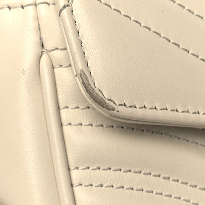 Gucci Calfskin Matelasse Small GG Marmont Shoulder Bag White 10 of 13