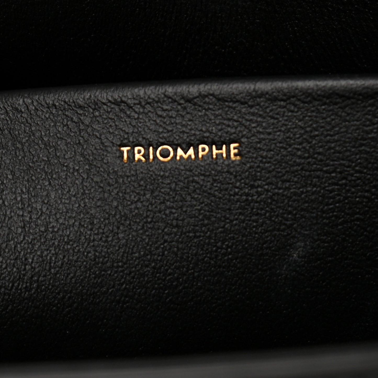 Shiny Calfskin Triomphe Shoulder Bag Black