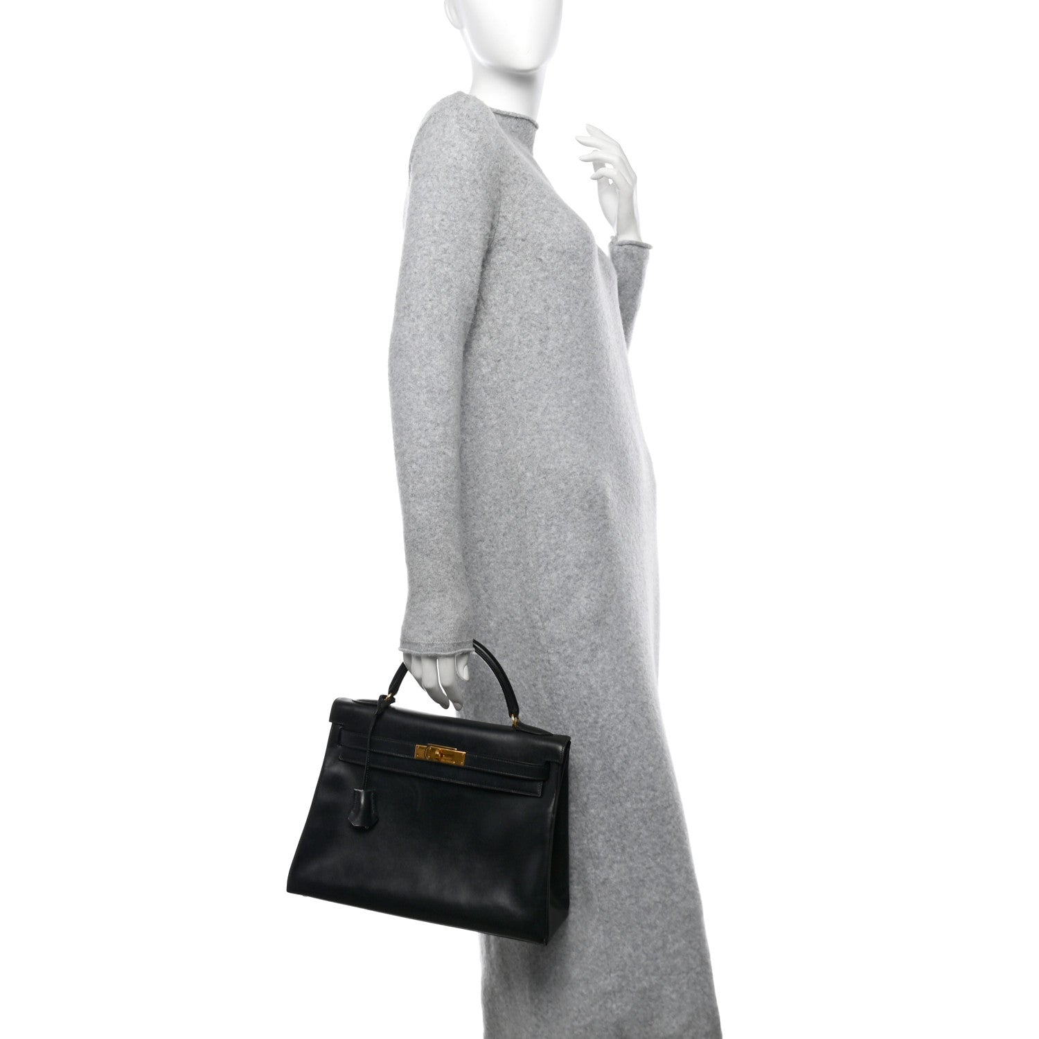 Hermes Box Kelly Retourne 32 Black 2 of 22