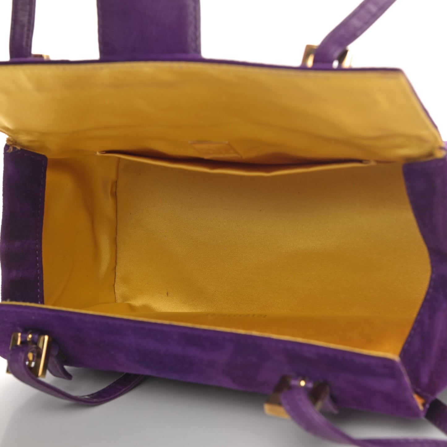 Suede Calfskin Shoulder Bag Purple