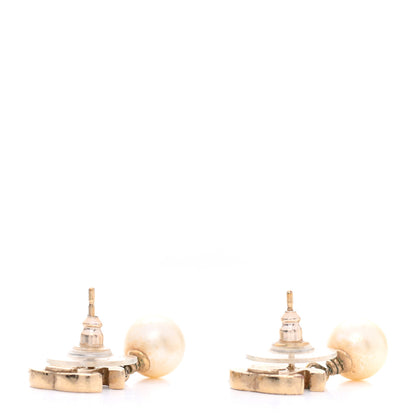 Chanel Pearl CC Drop Earrings Gold 4 of 5