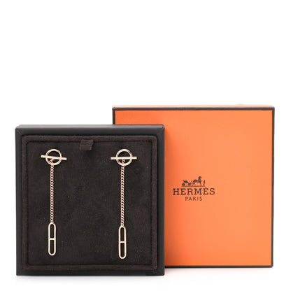 Hermes 18K Rose Gold Echappee Earrings 6 of 6