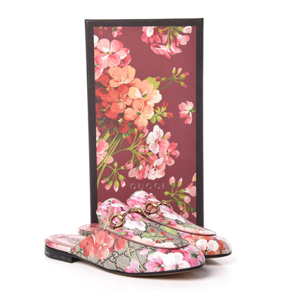 Gucci GG Supreme Monogram Blooms Womens Princetown Slippers 36 Beige Multicolor Dry Rose 11 of 11