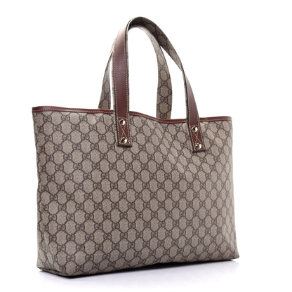 Gucci GG Plus Monogram Medium Signature Web Loop Tote Brown 3 of 17