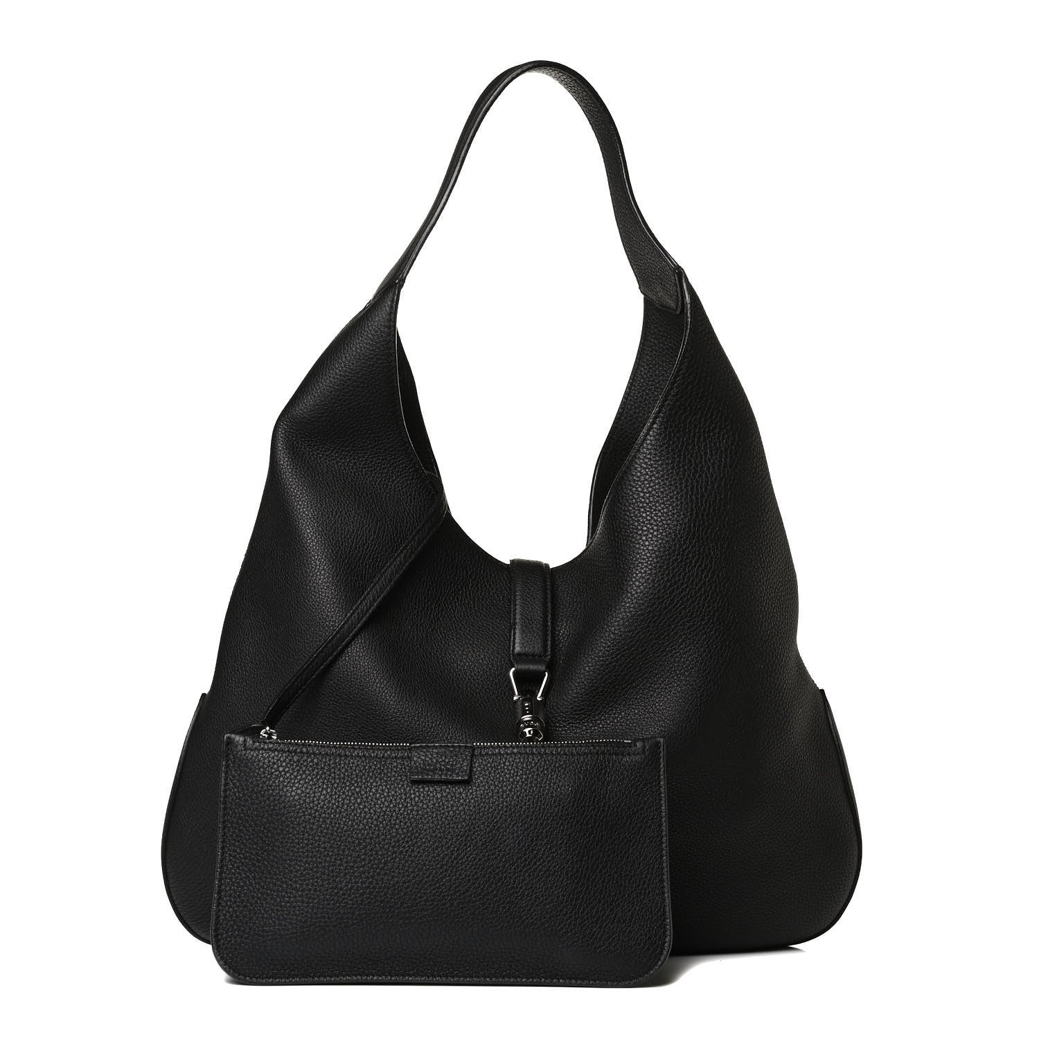 Gucci Soft Grained Calfskin Large Jackie Hobo Black 1 of 11