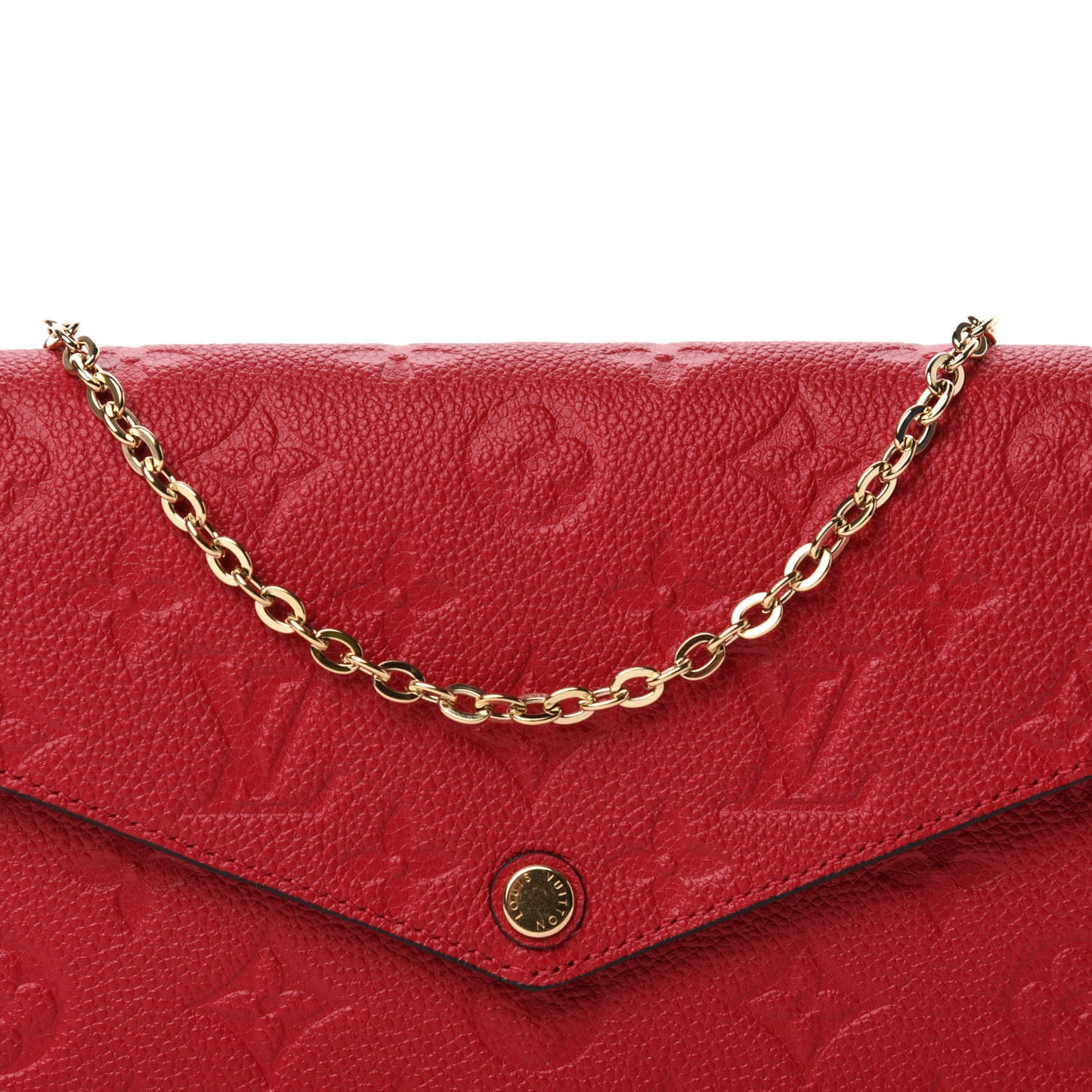 Empreinte Pochette Felicie Chain Wallet Scarlet