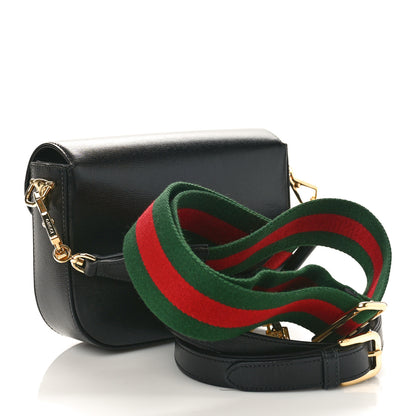 Gucci Azalea Calfskin Web Mini Horsebit 1955 Shoulder Bag Black 2 of 9