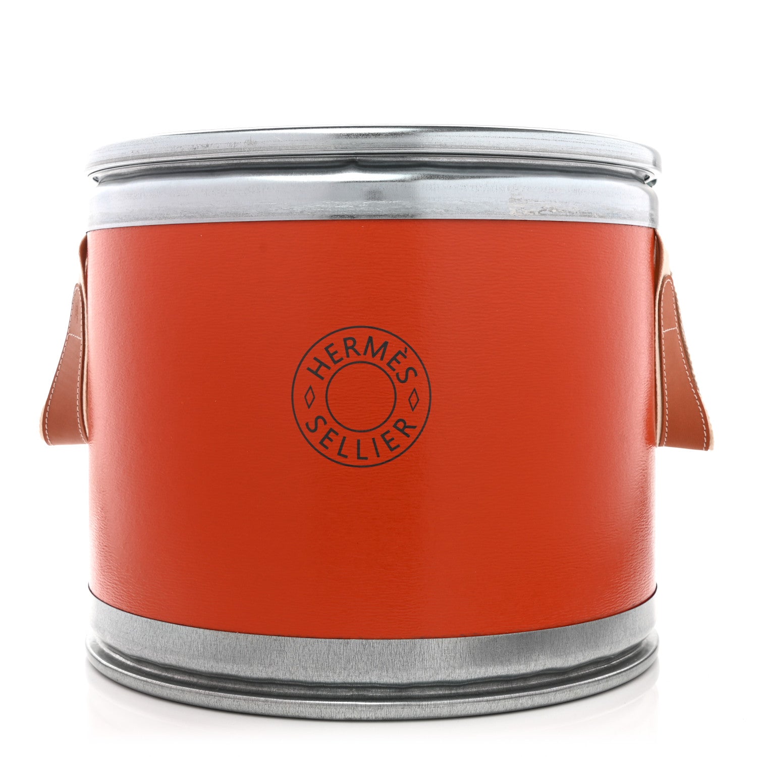 Hermes Kraft Paper Metal Canvas Smallbox Box Feu 1 of 22