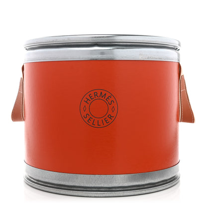 Hermes Kraft Paper Metal Canvas Smallbox Box Feu 1 of 22