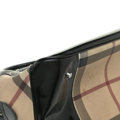 Burberry Supernova Check Patent Bowling Bag Black 9 of 27
