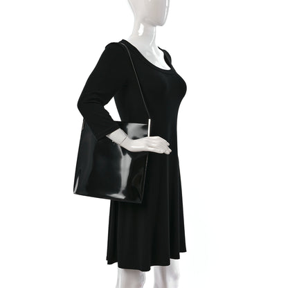 Saint Laurent Patent Calfskin Suzanne Rigid Shoulder Bag Black 2 of 8
