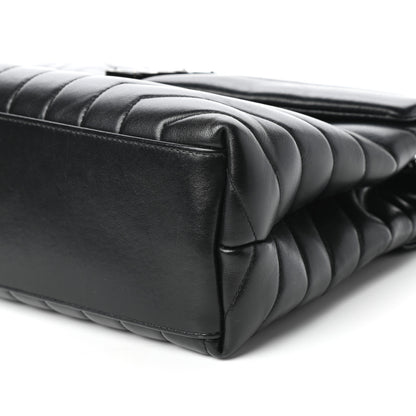 Saint Laurent Calfskin Y Quilted Monogram Medium Loulou Chain Satchel Black 9 of 9