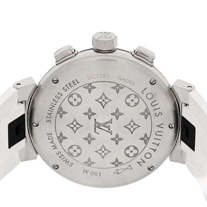 Louis Vuitton Stainless Steel Rubber 39mm Tambour New Wave Quartz Watch 4 of 4