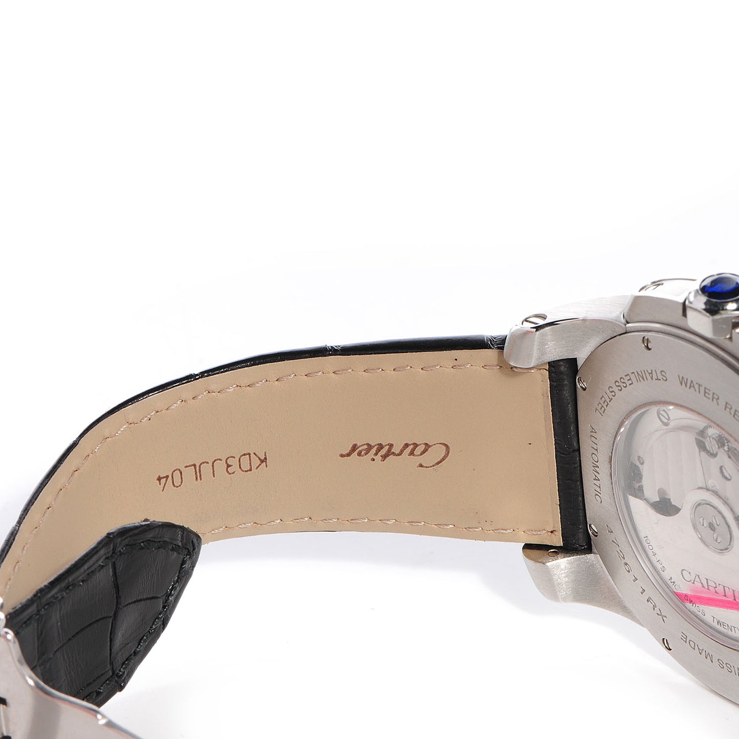 Stainless Steel Alligator 42mm Calibre de Cartier Automatic Watch