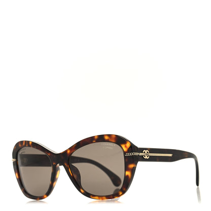 Chanel Acetate Polarized CC Butterfly Sunglasses 5510 Dark Tortoise 1 of 8