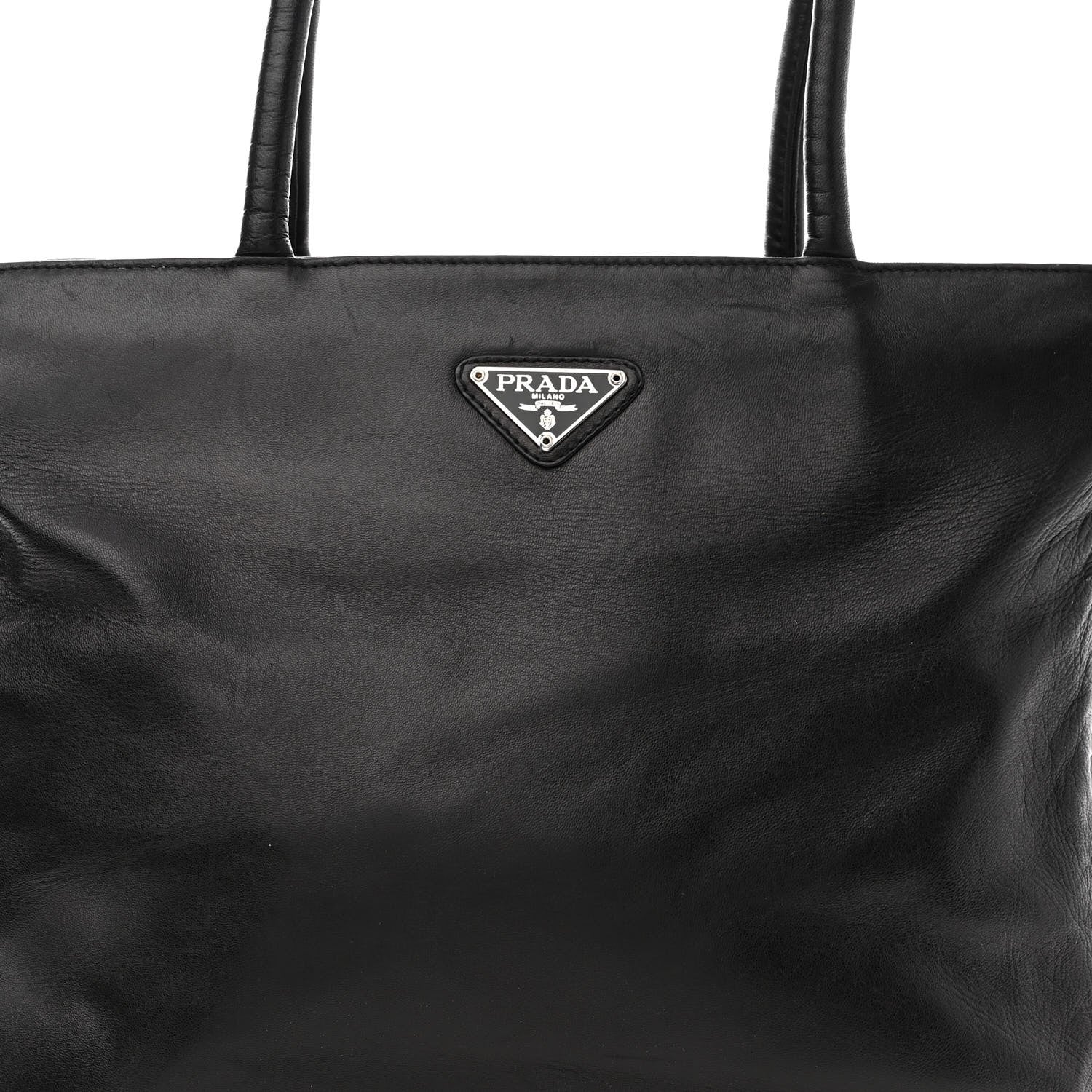 Prada Soft Calfskin Tote Black 7 of 10