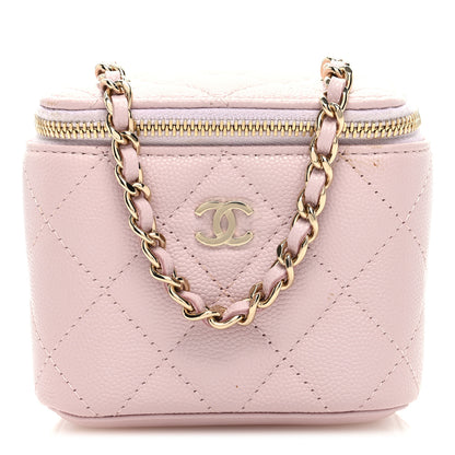 Chanel Caviar Quilted Mini Vanity Case With Chain Light Pink 1 of 11