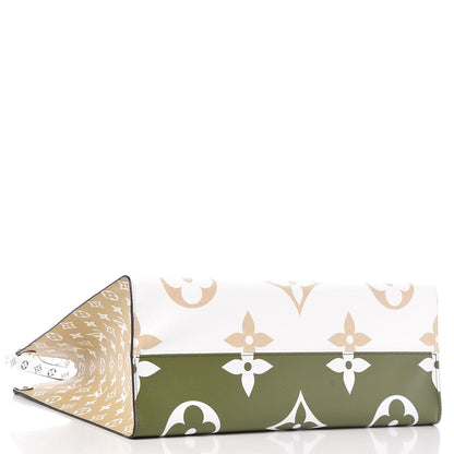 Louis Vuitton Monogram Giant Onthego GM Kaki Beige 4 of 9
