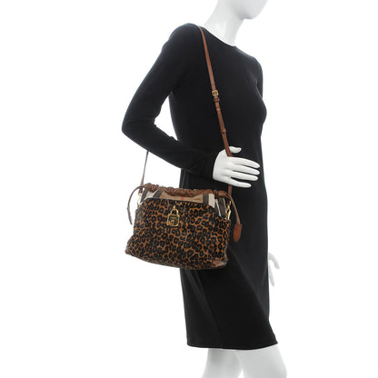 Burberry House Check Calf Hair Leopard Print Little Crush 2 of 10
