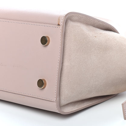 Saint Laurent Calfskin Suede Baby Monogram Downtown Cabas Light Pink 9 of 13