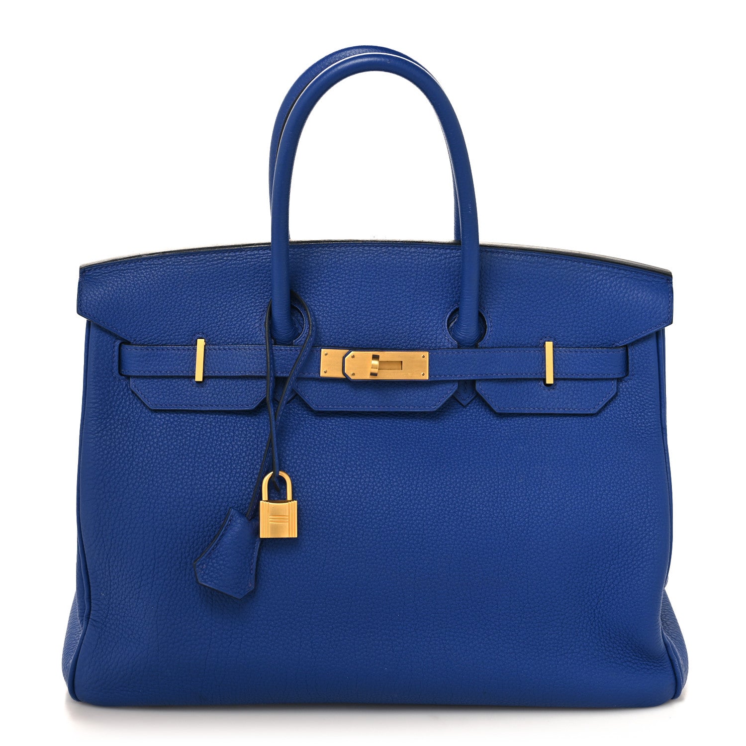Hermes Togo Horseshoe Birkin 35 Bleu Electrique 1 of 14