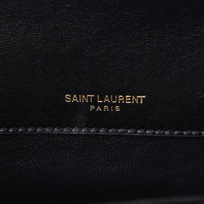 Saint Laurent Patent Calfskin Matelasse Monogram Medium Vicky Chain Bag Black 8 of 10