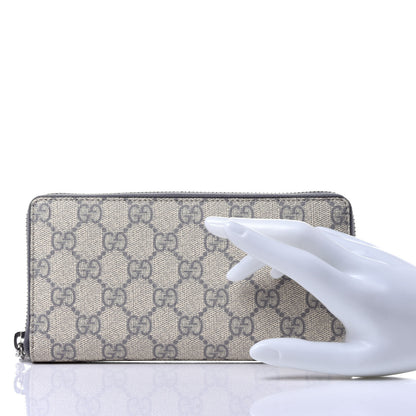 Gucci GG Supreme Monogram GG Pierce Zip Around Wallet Ecru Grigio 2 of 11