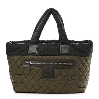 Chanel Nylon Quilted Medium Coco Cocoon Tote Khaki 1 of 9