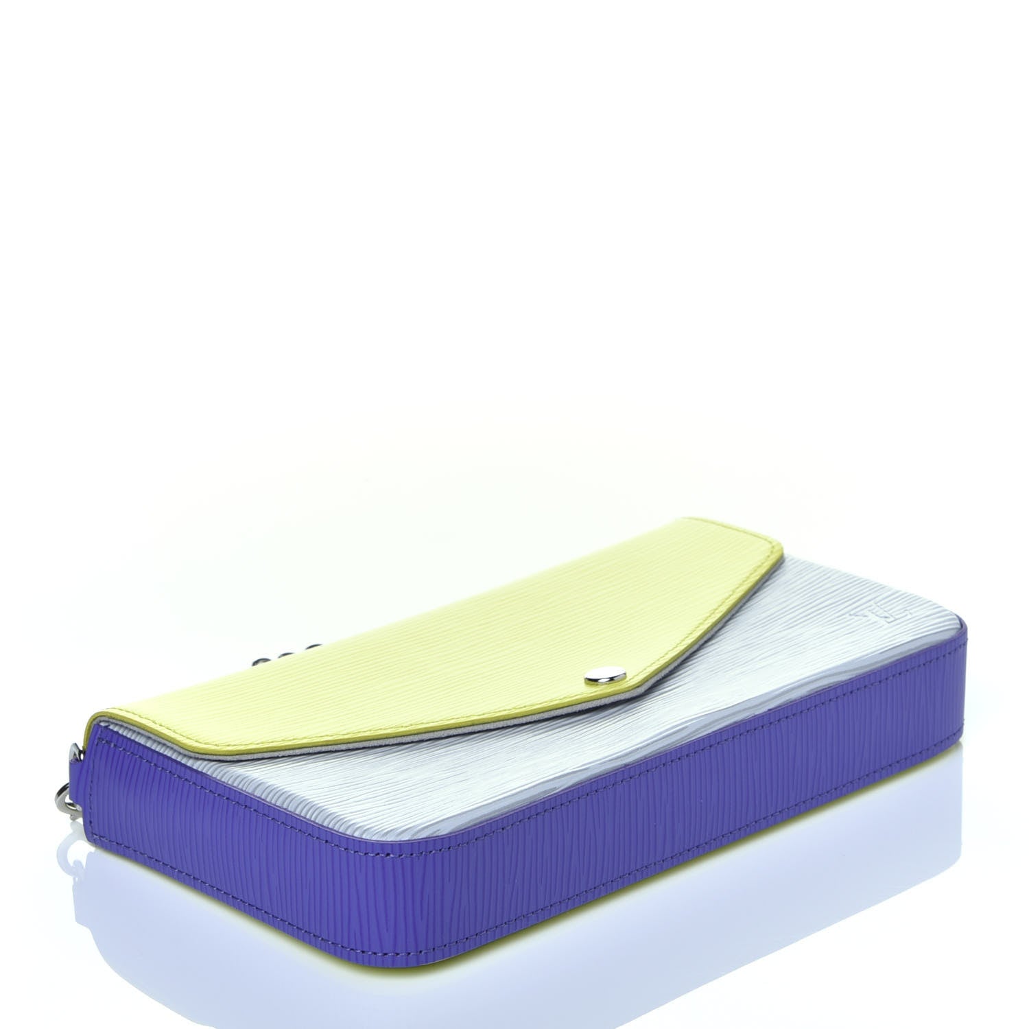 Louis Vuitton Epi Tri-Color Felicie Pochette Acid Yellow Sky 5 of 10