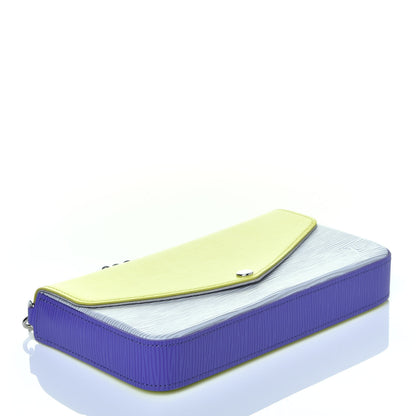 Louis Vuitton Epi Tri-Color Felicie Pochette Acid Yellow Sky 5 of 10
